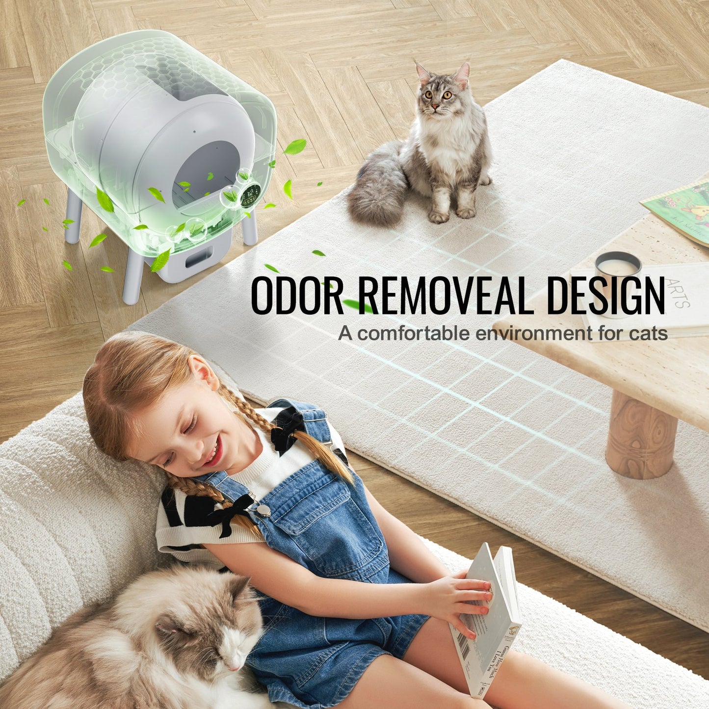 75L Self Cleaning Cat Litter Box
